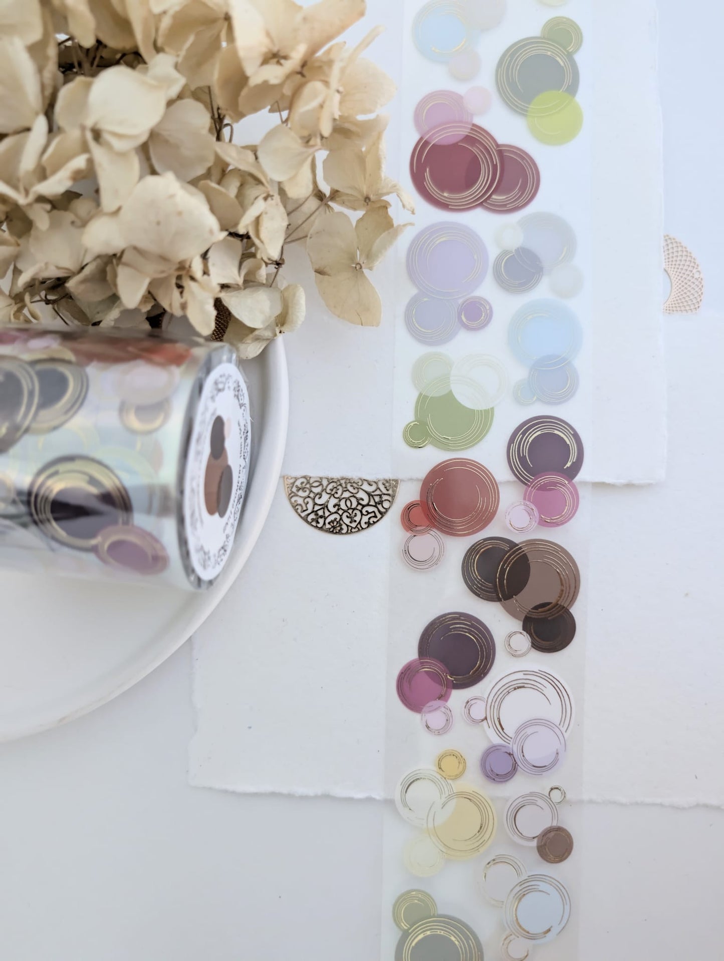 Gentle Geometry | Gold Foil Clear PET Tape