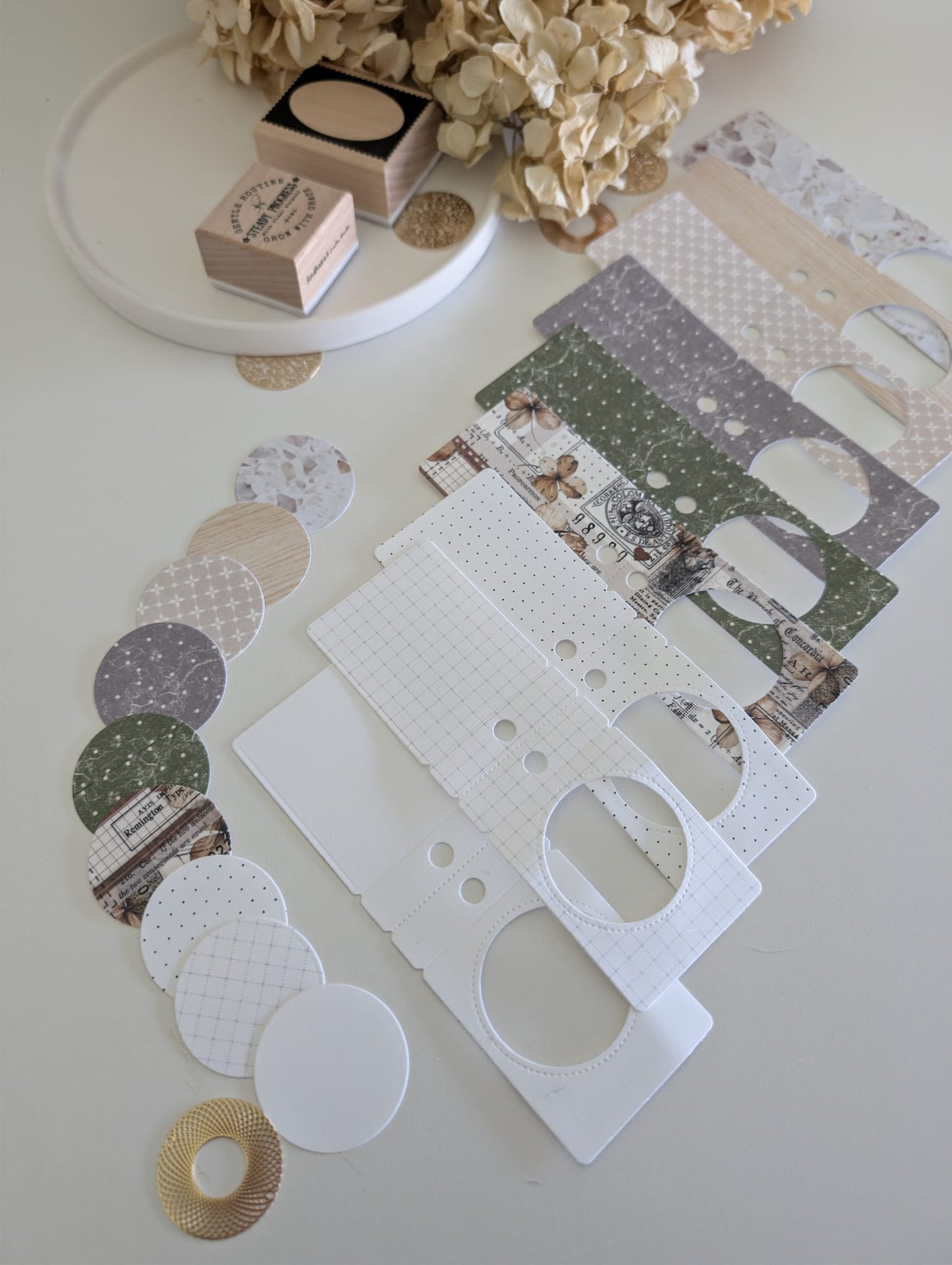Scrapbook Frame Ephemera | 180 GSM Cardstock | Minimal Neutrals