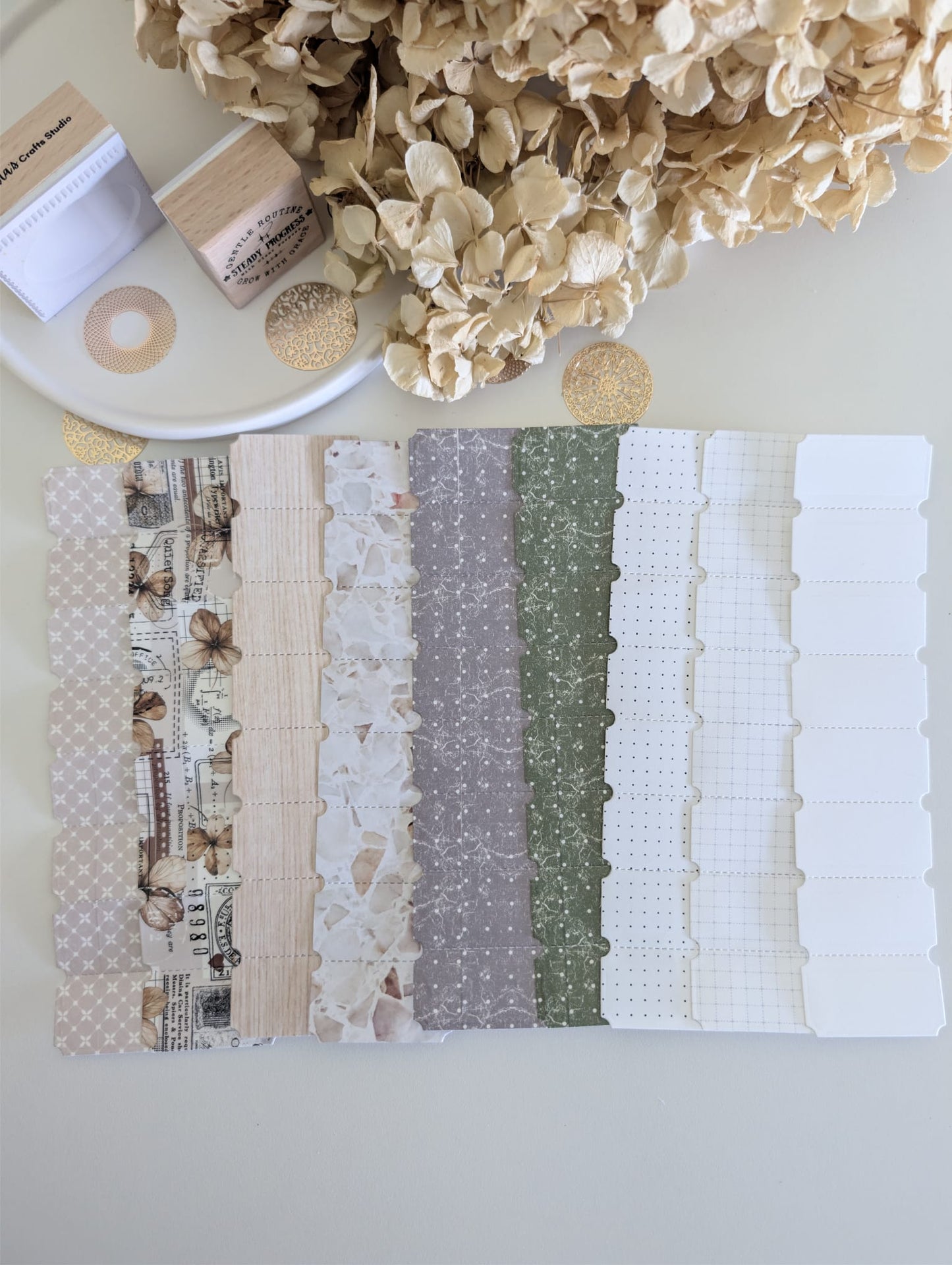 Neutral Index Tabs for Planners & Journals | 180 GSM Cardstock