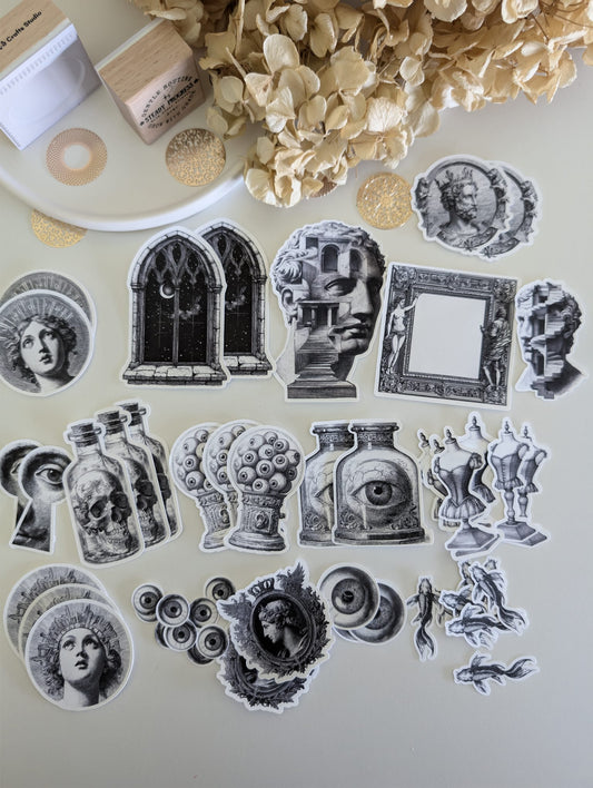 Dark Academia Ephemera Set | 180 GSM Cardstock
