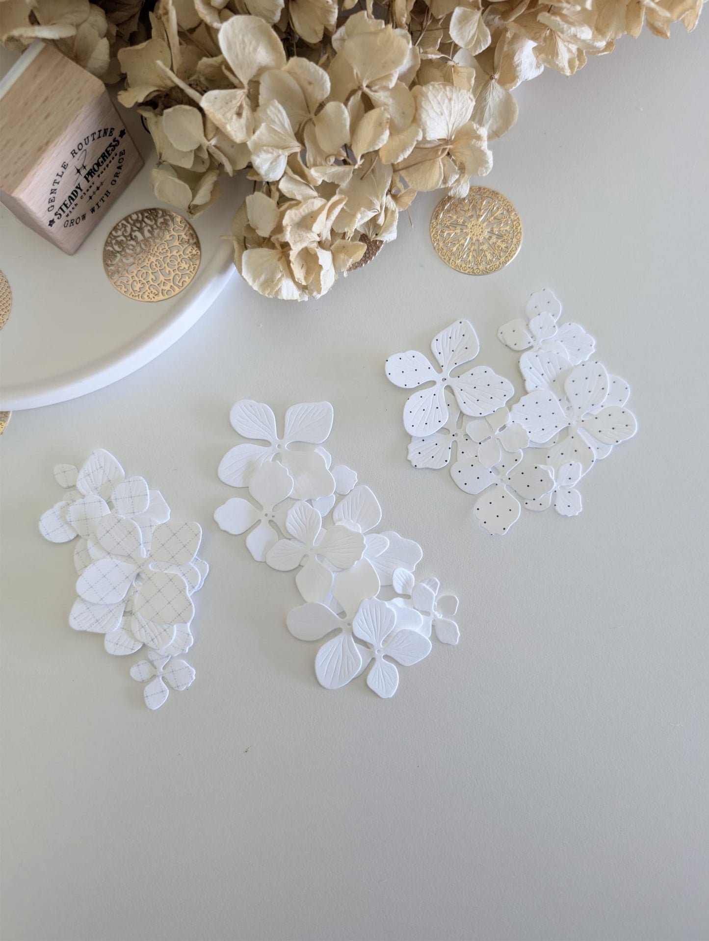 Floral Petal Die Cuts | 160 GSM Cardstock (Handmade)