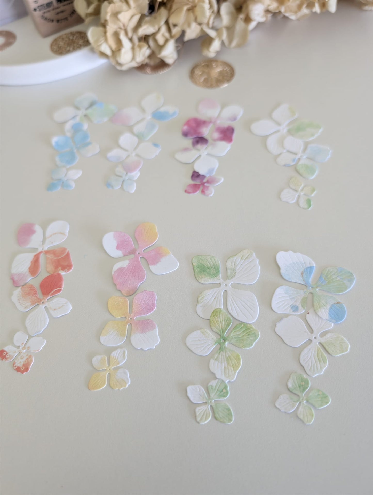 Floral Petal Die Cuts | 160 GSM Cardstock (Handmade)