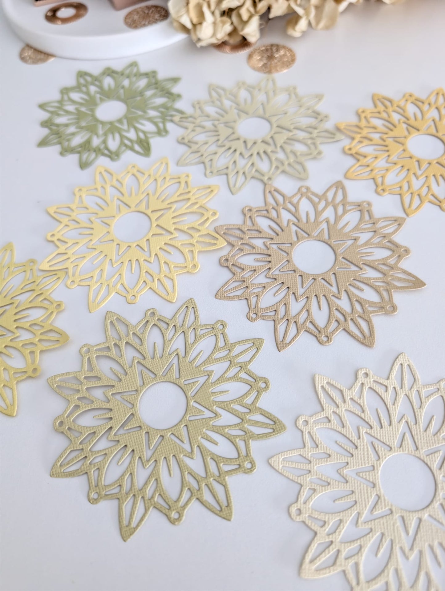 Sunburst Frame Die Cuts | 160 GSM Cardstock (Handmade)