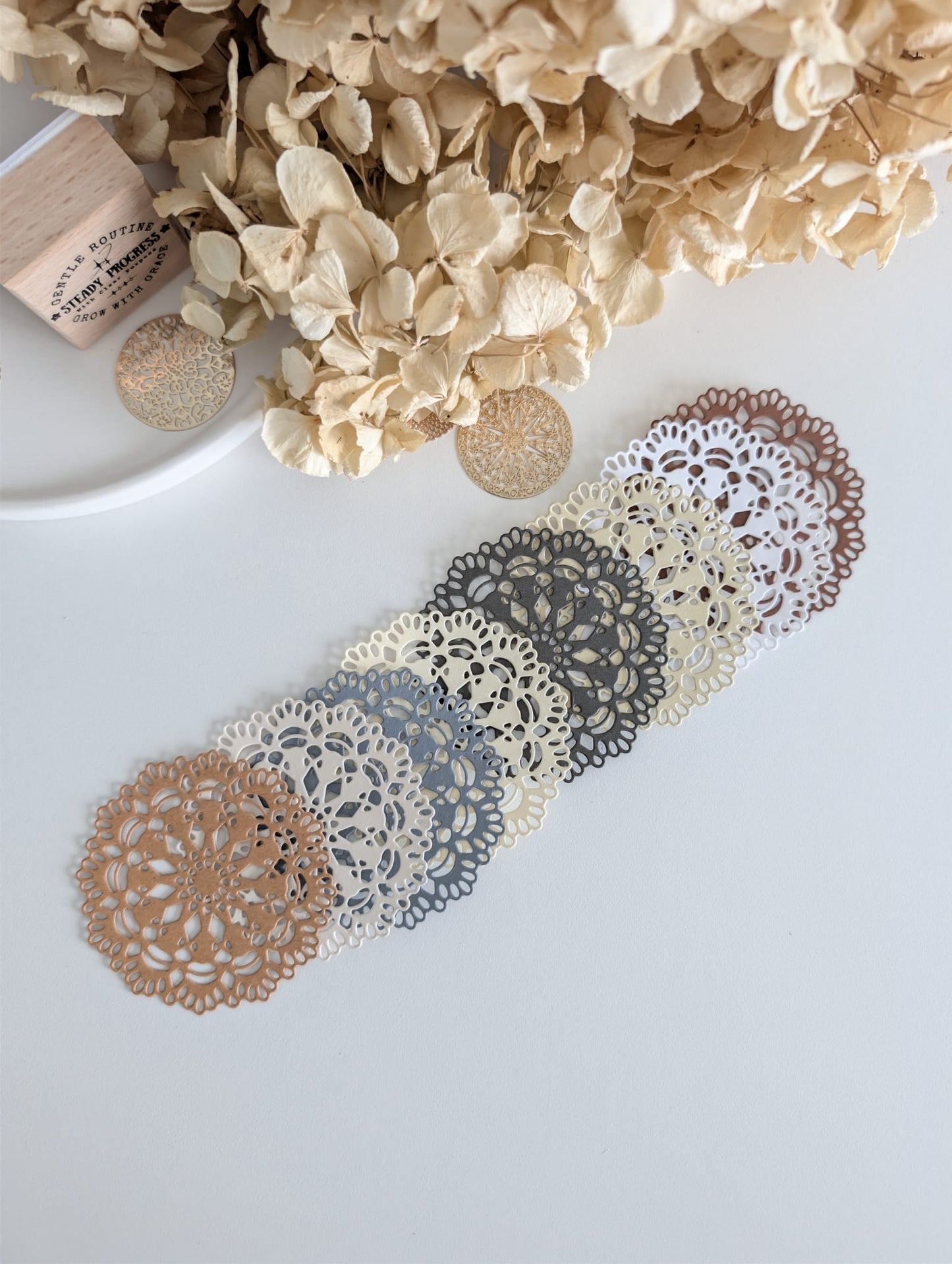 Vintage Lace Doily Die Cuts | Neutral Mix (160GSM)