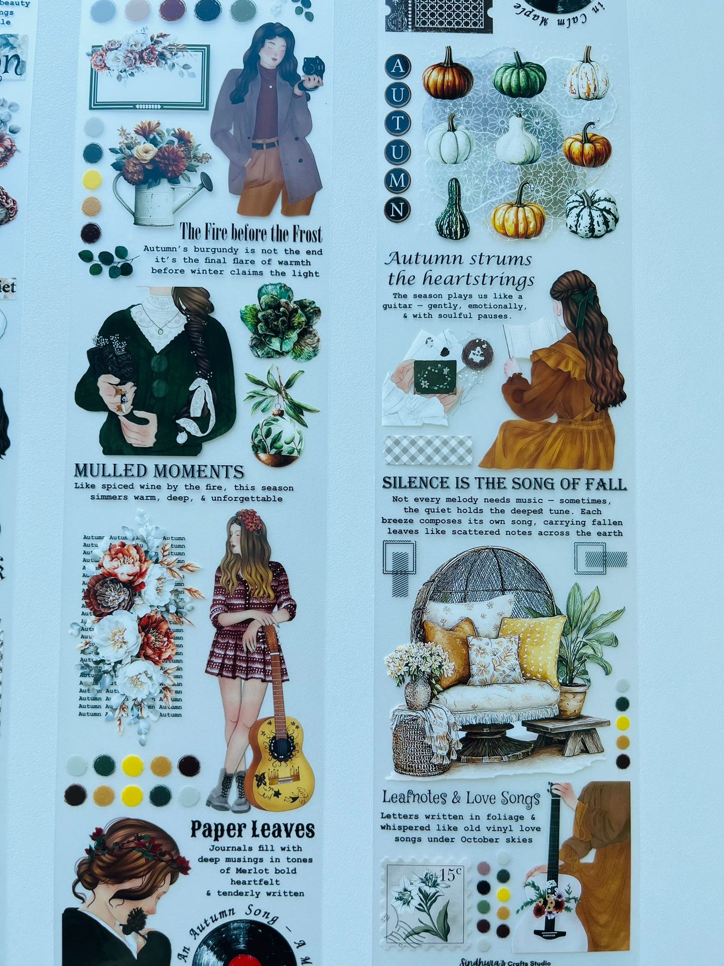 Amber Season | Matt PET Tape for Scrapbook & Journaling