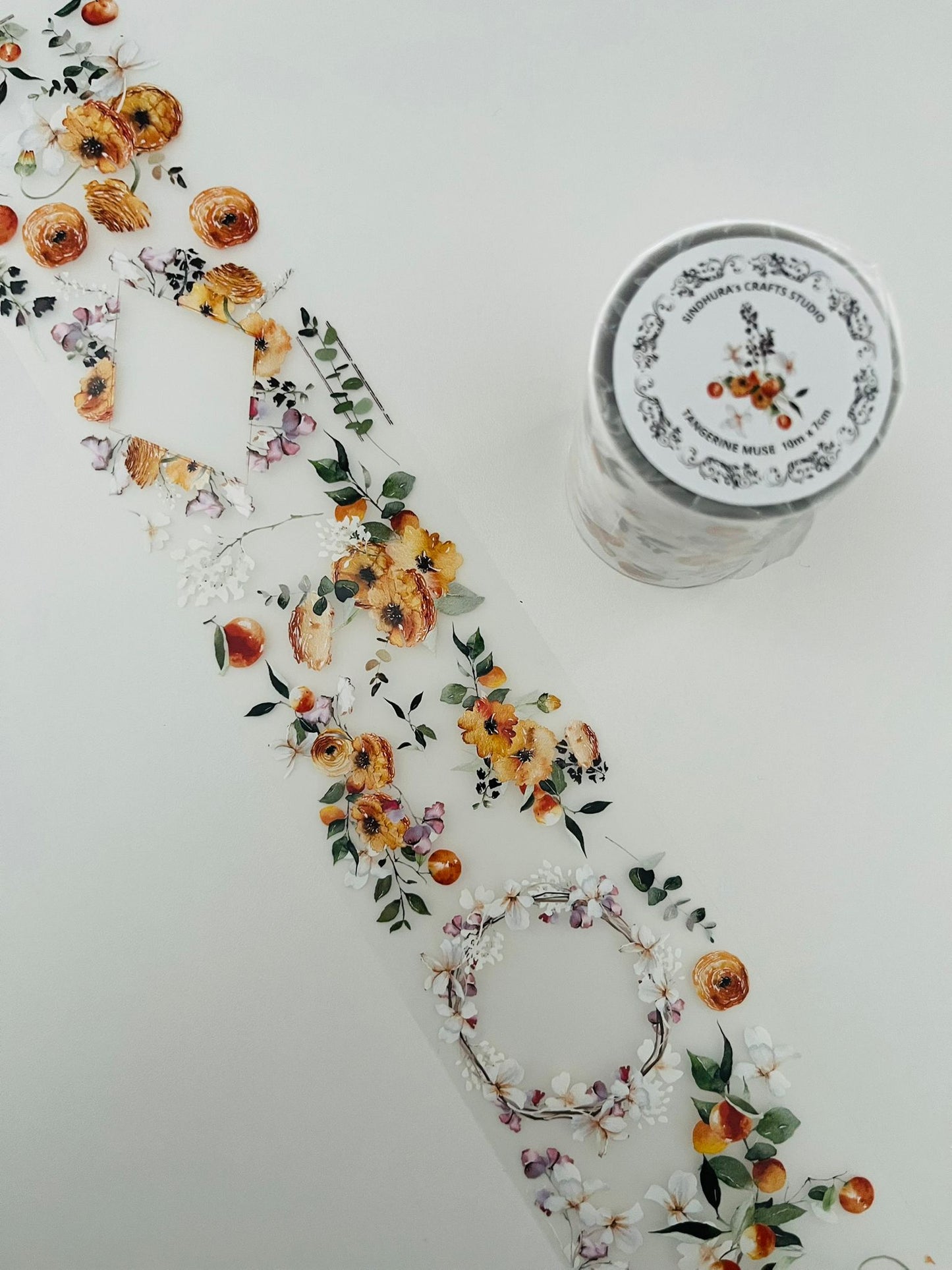 Tangerine Muse | Matt PET Tape for Scrapbook & Journaling
