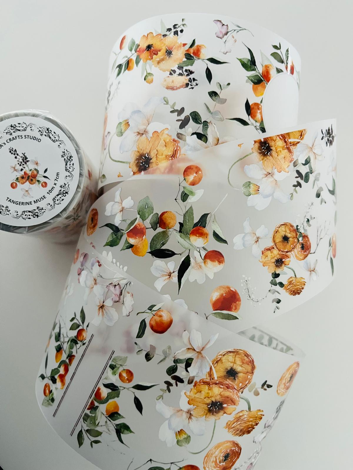 Tangerine Muse | Matt PET Tape for Scrapbook & Journaling
