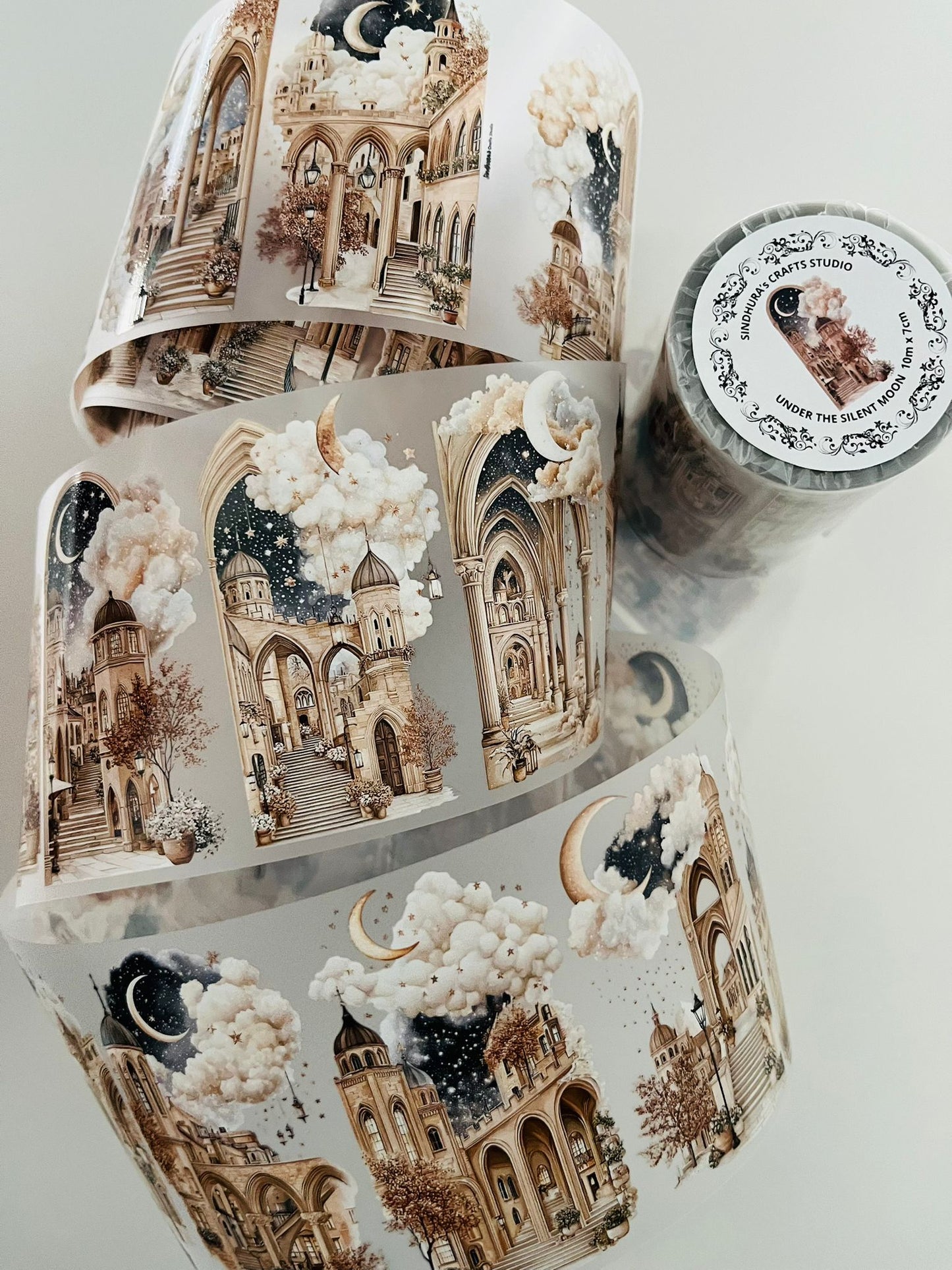 Under the Silent Moon | Matt PET Tape for Scrapbook & Journaling