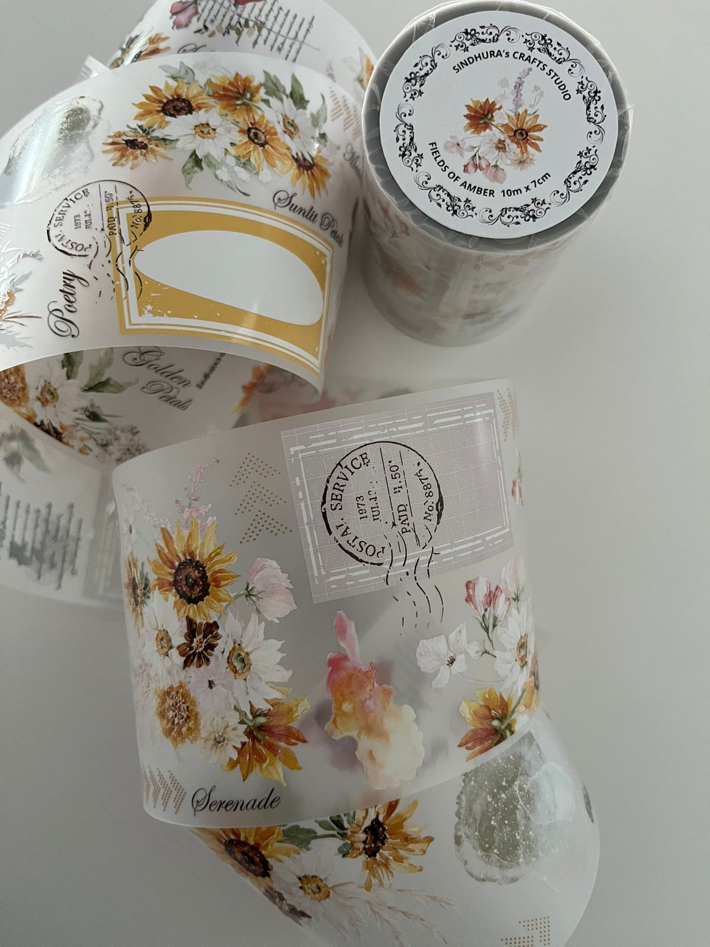Fields of Amber | Matt PET Tape for Scrapbook & Journaling