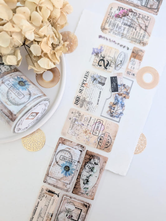 Ephemera Index | Vintage Collage Matte PET Tape