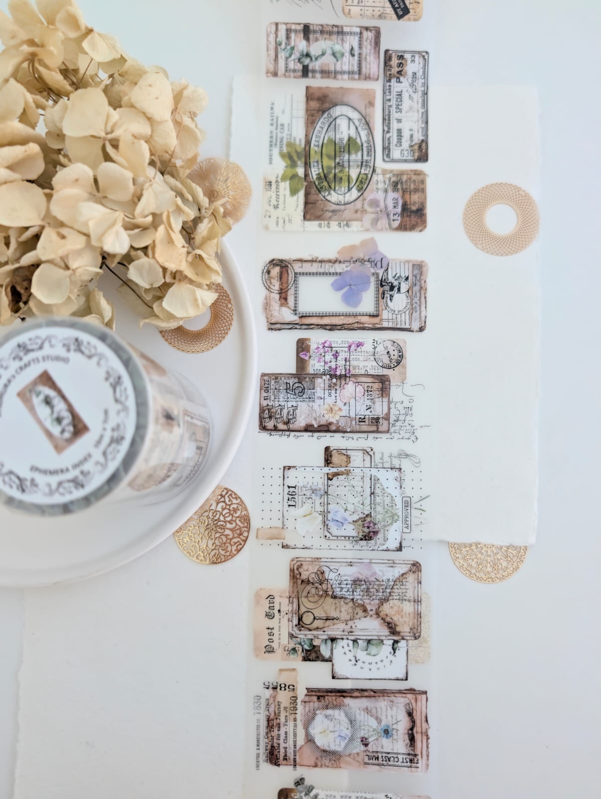 Ephemera Index | Vintage Collage Matte PET Tape