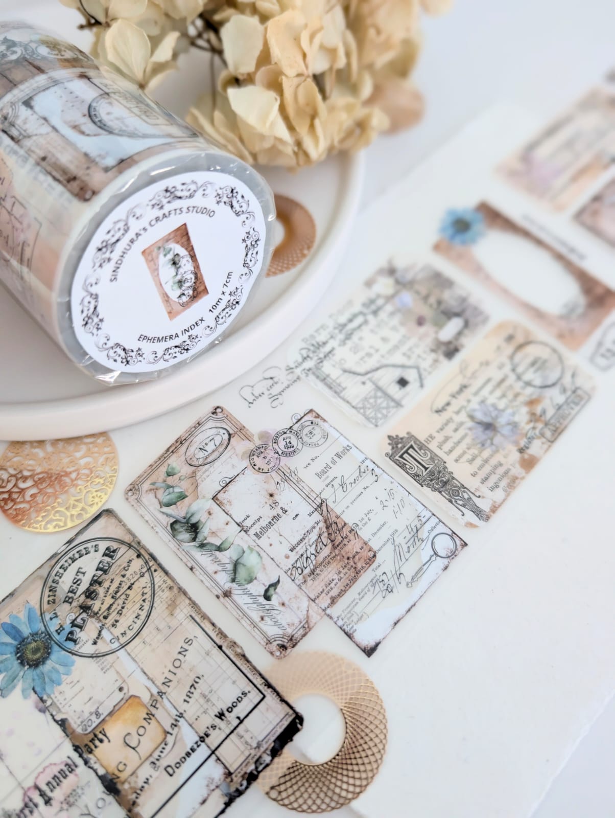 Ephemera Index | Vintage Collage Matte PET Tape