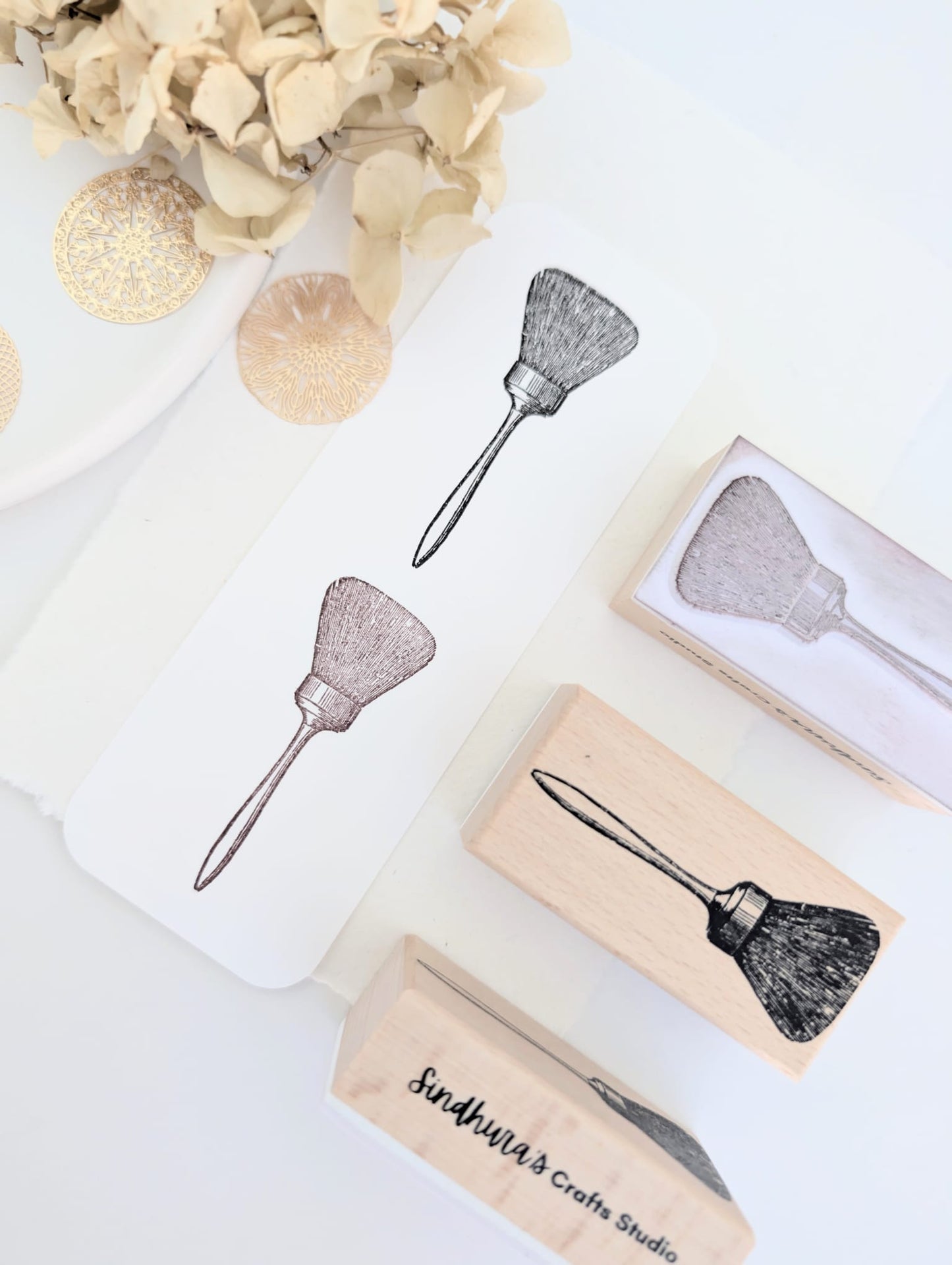 The Maker’s Tool | Vintage Brush Wooden Rubber Stamp