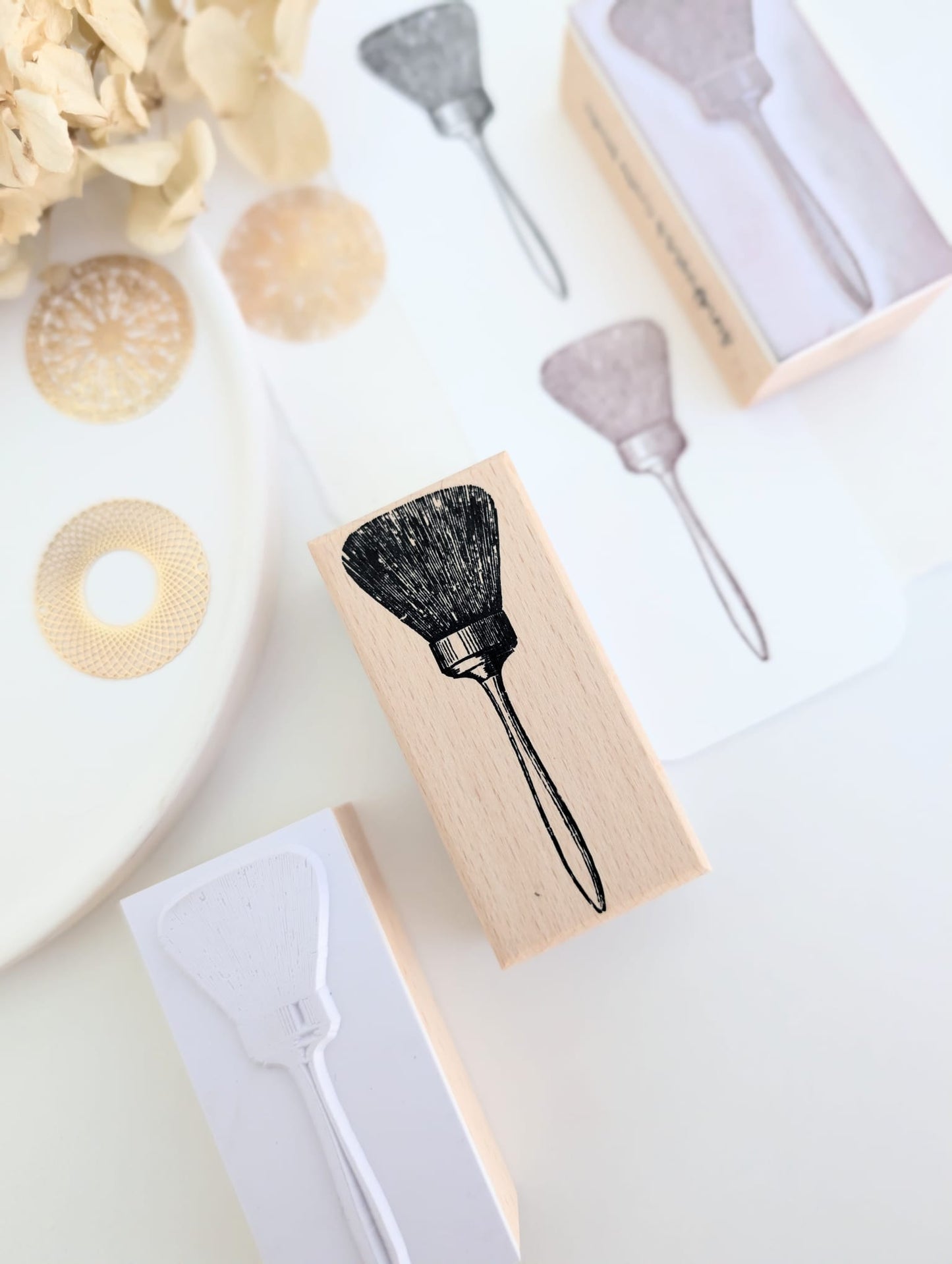 The Maker’s Tool | Vintage Brush Wooden Rubber Stamp