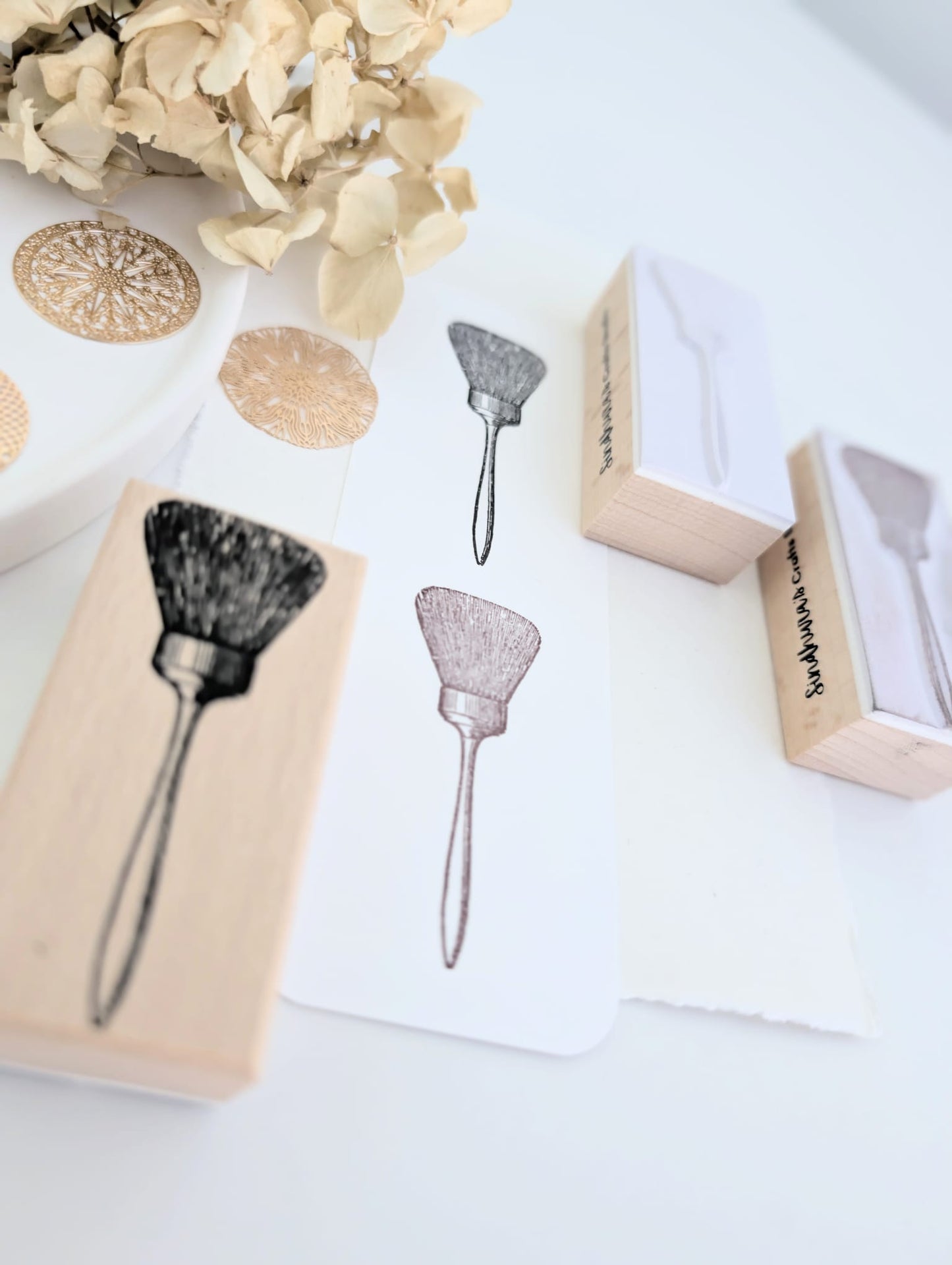 The Maker’s Tool | Vintage Brush Wooden Rubber Stamp