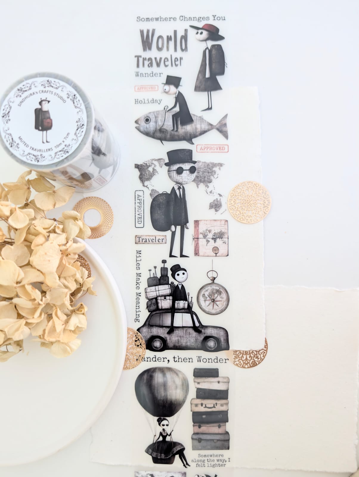 Muted Travellers | Storybook Journey Matte PET Tape