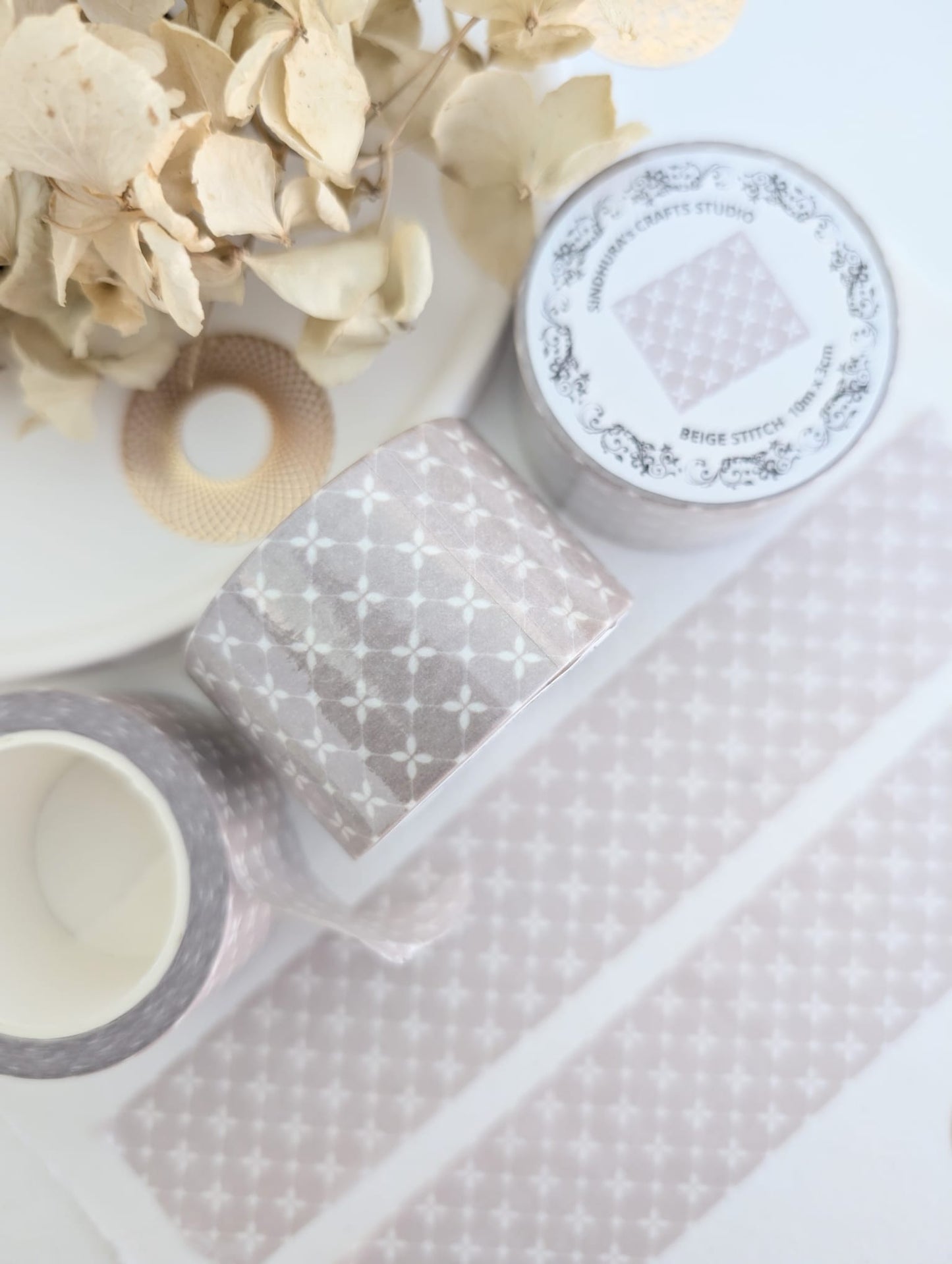 Beige Stitch | Subtle Pattern Washi Tape