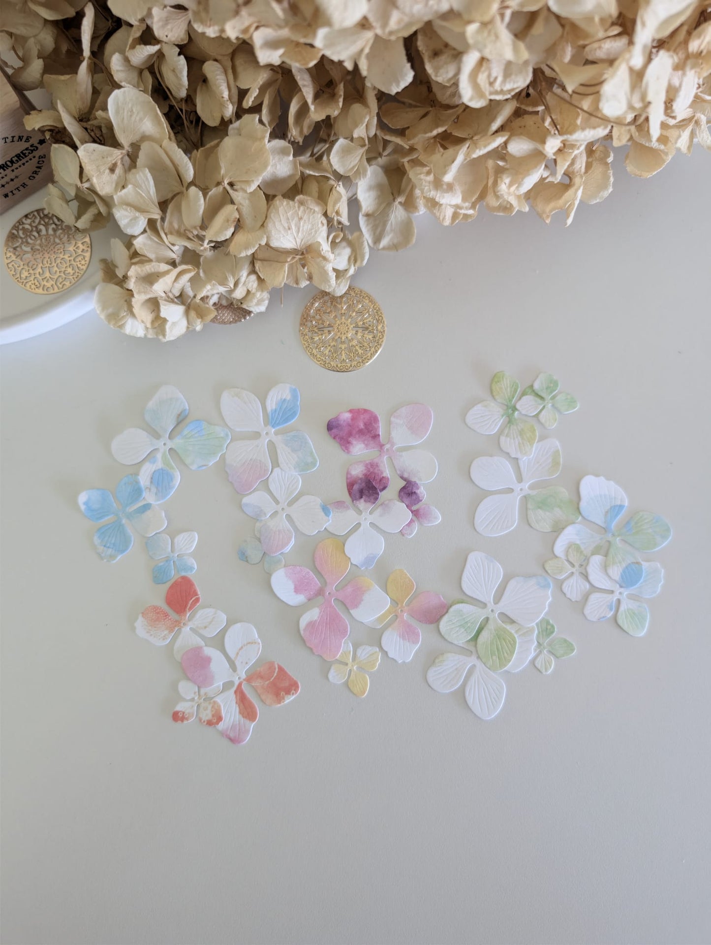 Floral Petal Die Cuts | 160 GSM Cardstock (Handmade)