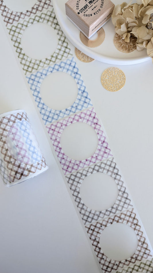 Soft Weave Matte PET Tape | Woven Grid Frames | 100cm x 7cm Loop