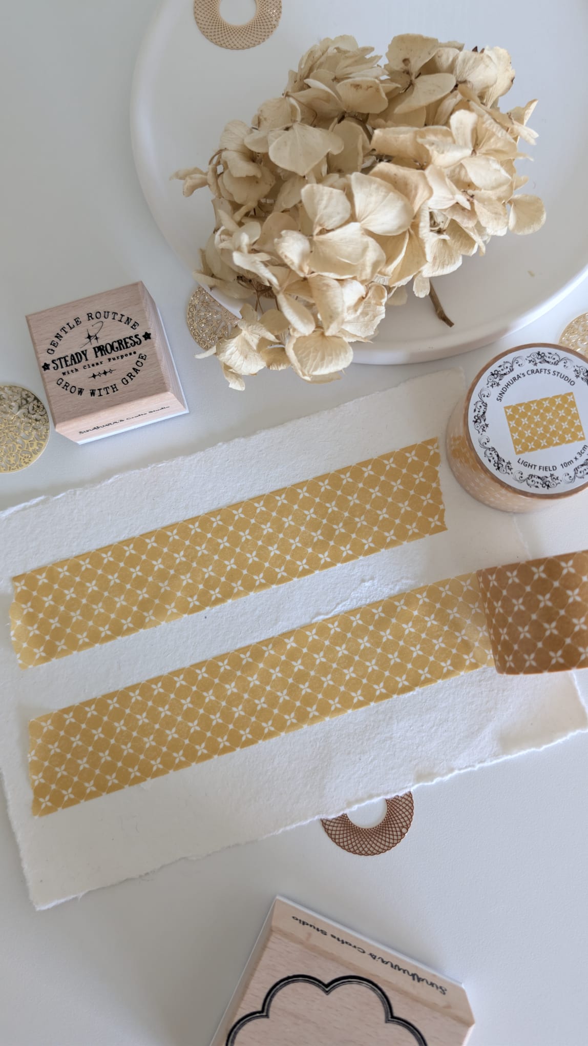 Light Field | Sunshine Grid Washi Tape | Minimal Pattern | 10m Roll