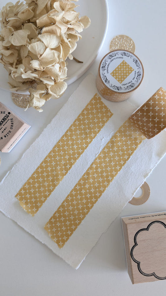 Light Field | Sunshine Grid Washi Tape | Minimal Pattern | 10m Roll
