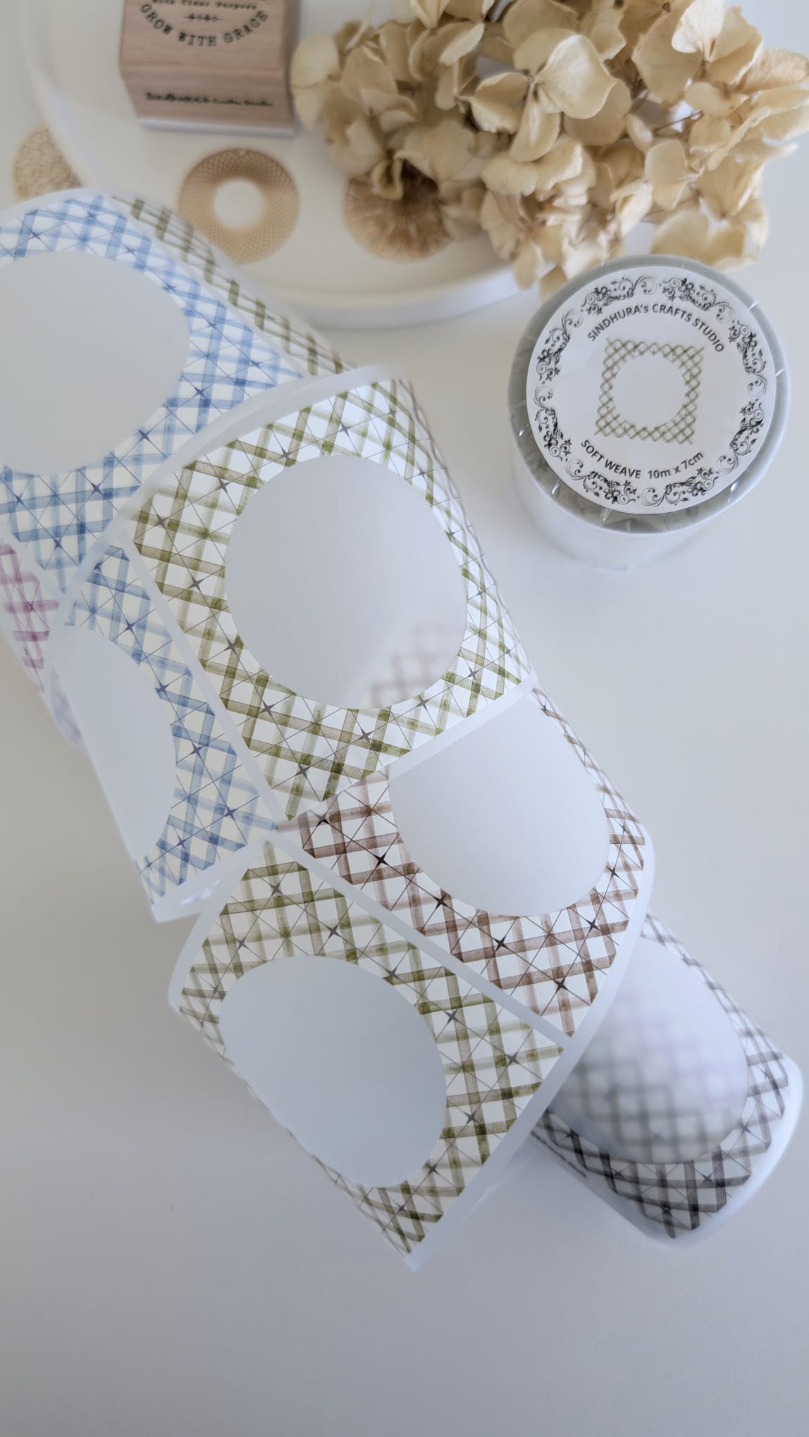 Soft Weave Matte PET Tape | Woven Grid Frames | 100cm x 7cm Loop