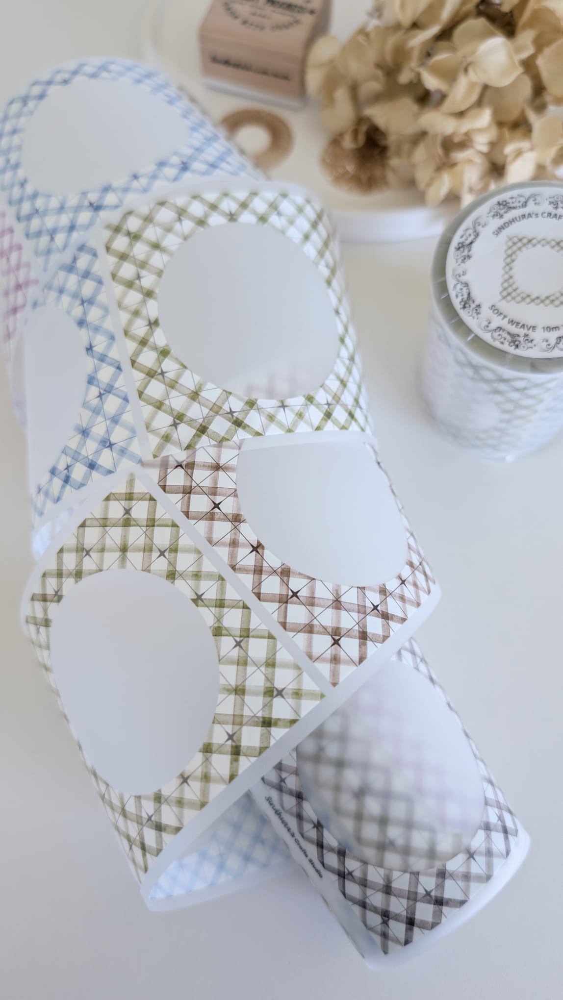 Soft Weave Matte PET Tape | Woven Grid Frames | 100cm x 7cm Loop