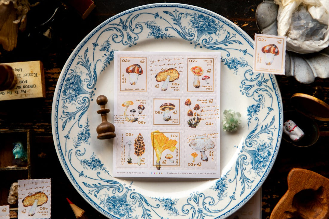 Mushroom Recipe Stamp Sticker Set | OURS Studio