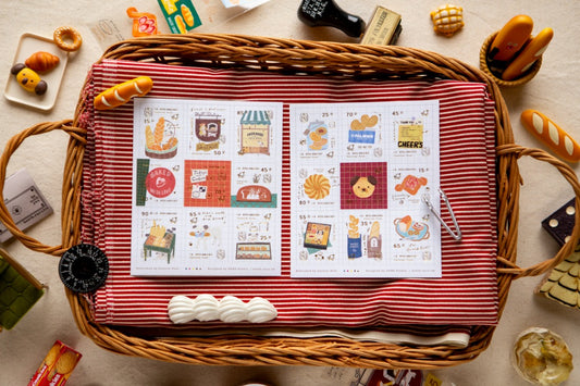 Bakery Cheers Stamp Sticker Set | OURS Studio
